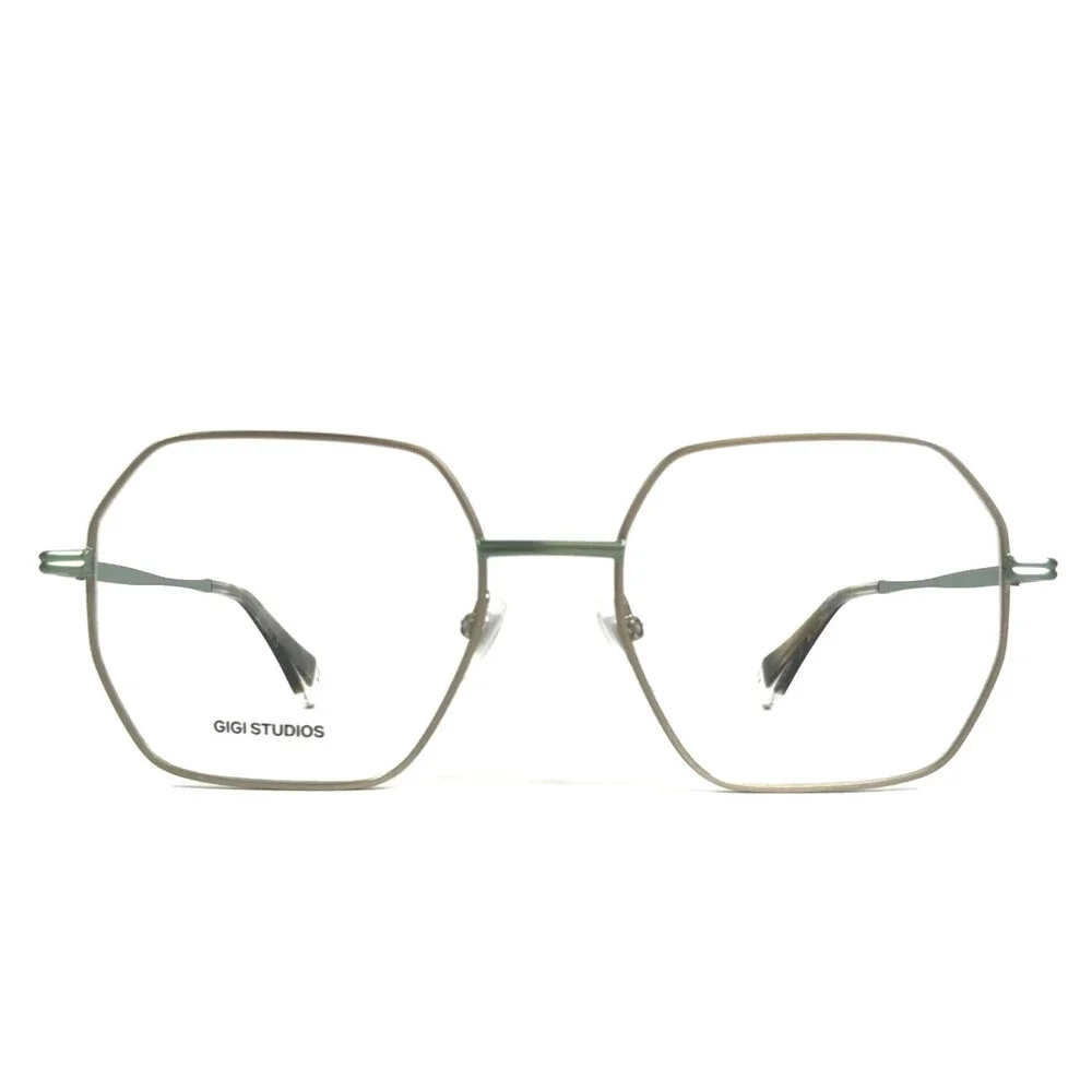 Gigi Studios Eyeglasses Frames BLAIR 6921/3 Green Silver Wire Rim 53-18-140